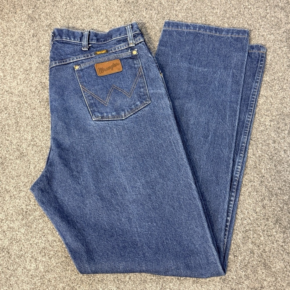 Wrangler Cowboy Cut Premium Performance Jeans Men's 38x36 Blue Denim 47MWZPW